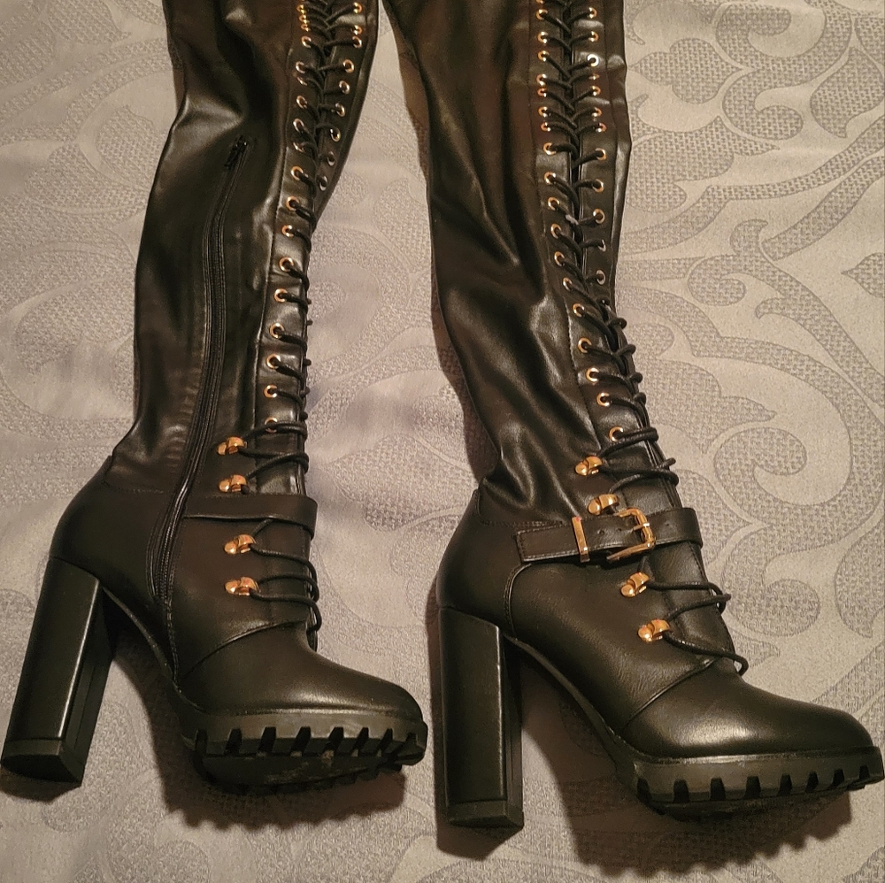Over the knee high boots